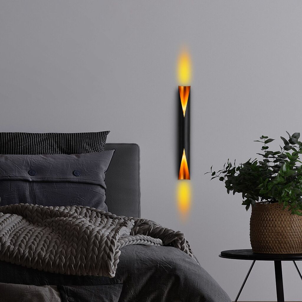 Opviq dzидна светилка Vega-15366, 8x59x12cm, IP20, црна