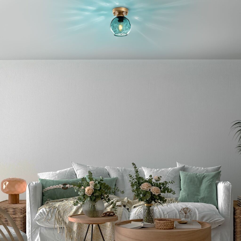 Opviq dzидна светилка Benek-15-14382, 15x15x18cm, IP20, златна боја