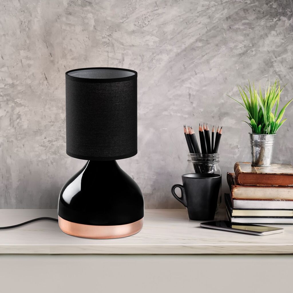 Столна ламба Opviq 8011, 17x17x33 см, IP20, црна