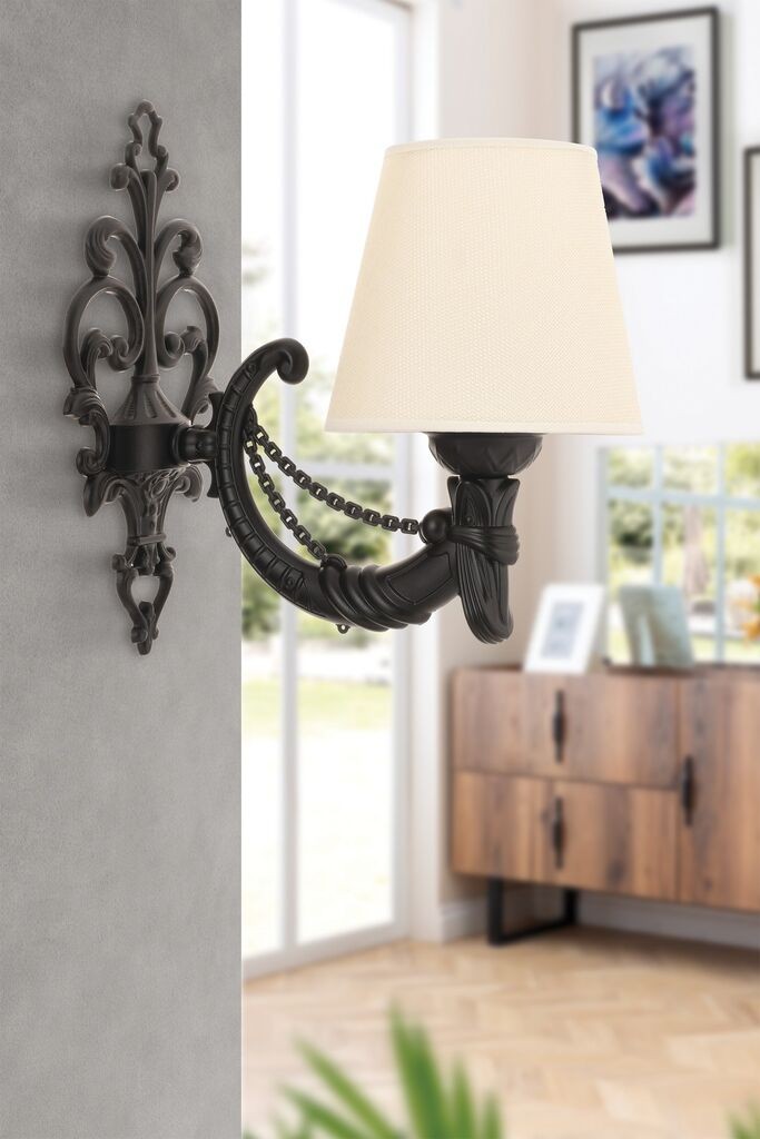 Opviq dzидна светилка Gloria, 15x10x13cm, IP20, крем-црна