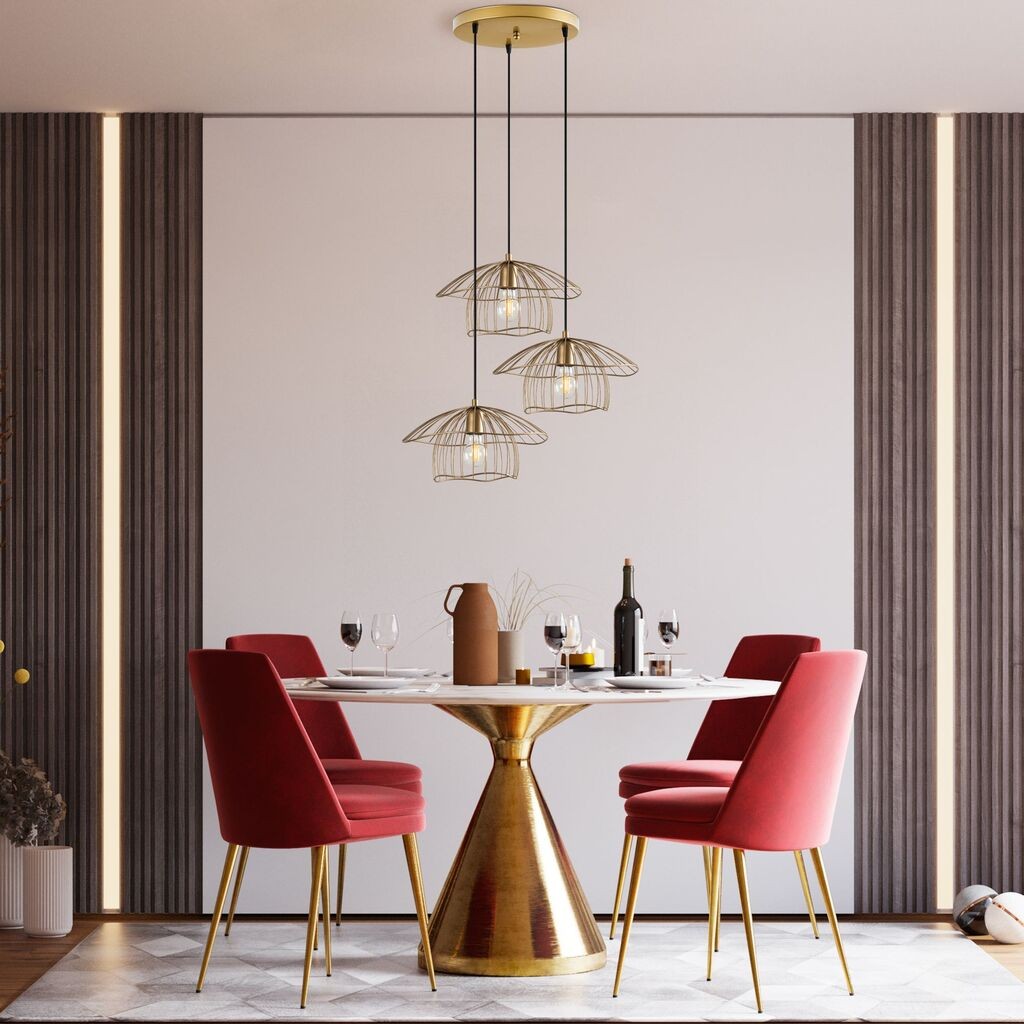 Opviq Luster Mantar-6503-S-1, 68x68x110cm, IP20, златна боја