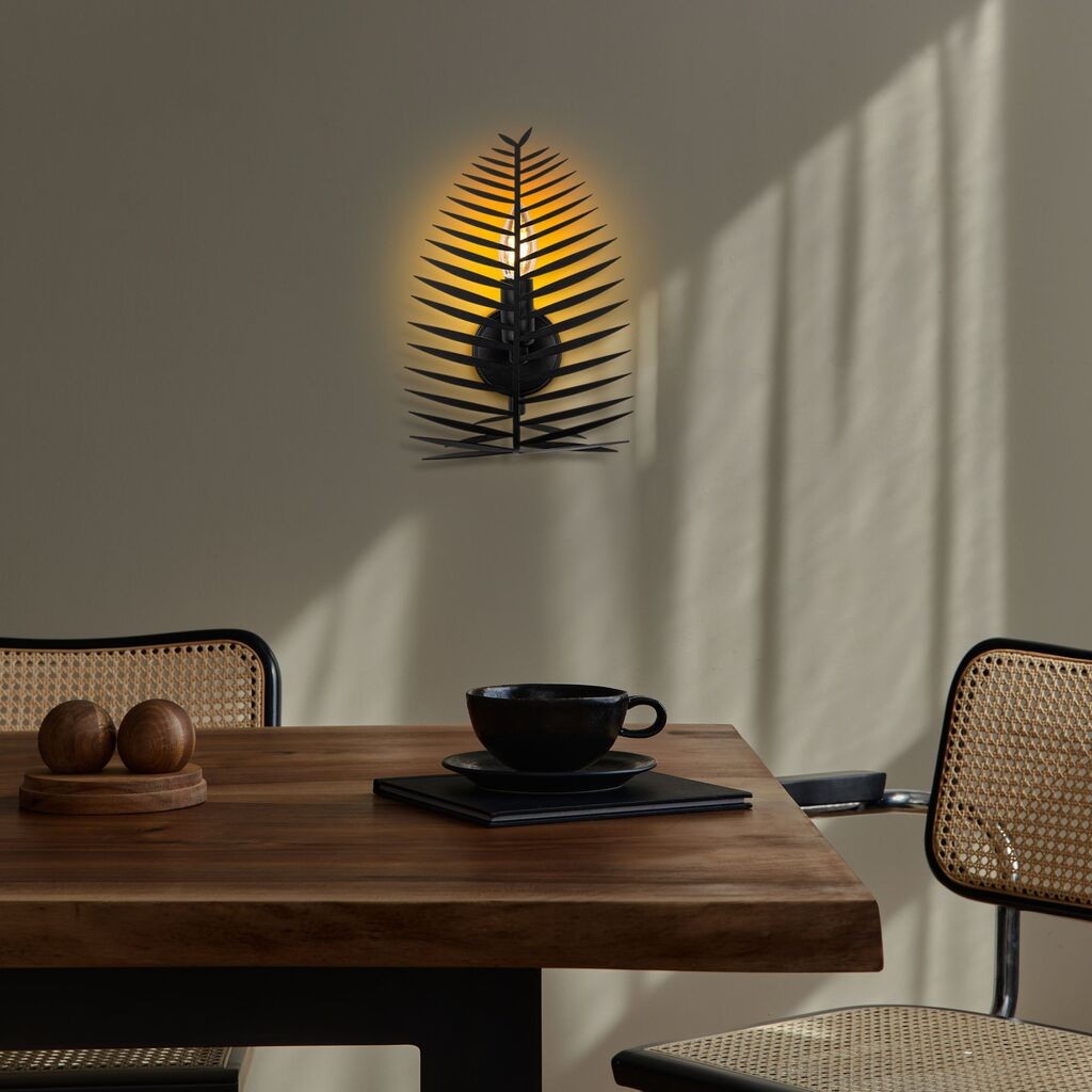 Opviq dzидна светилка Leaf-15321, 20x30x8cm, IP20, црна