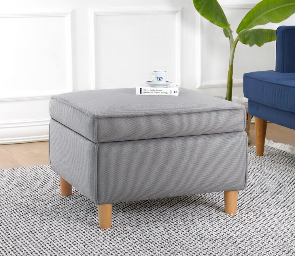 Столици за софа Atelier del Roscen, 63x43x63 см, светло сиви