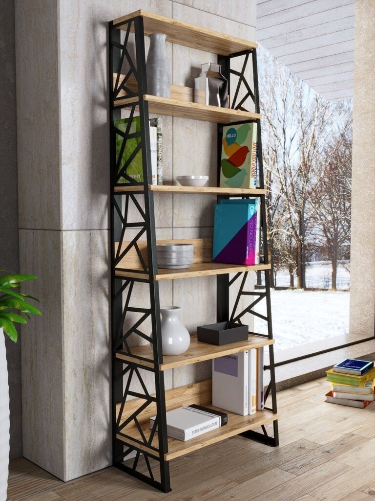 Полица за книги Hanah Home FRN-12035, 60x160x30 см, кафеава