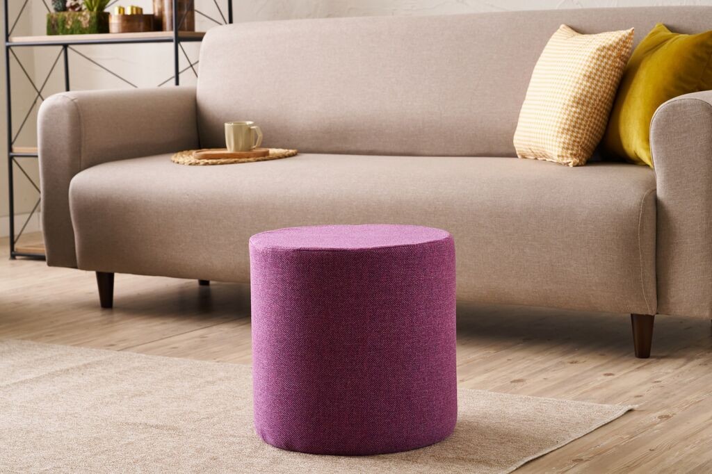 Atelier del Sofa Stool Bitez, O40x40cm, сива боја