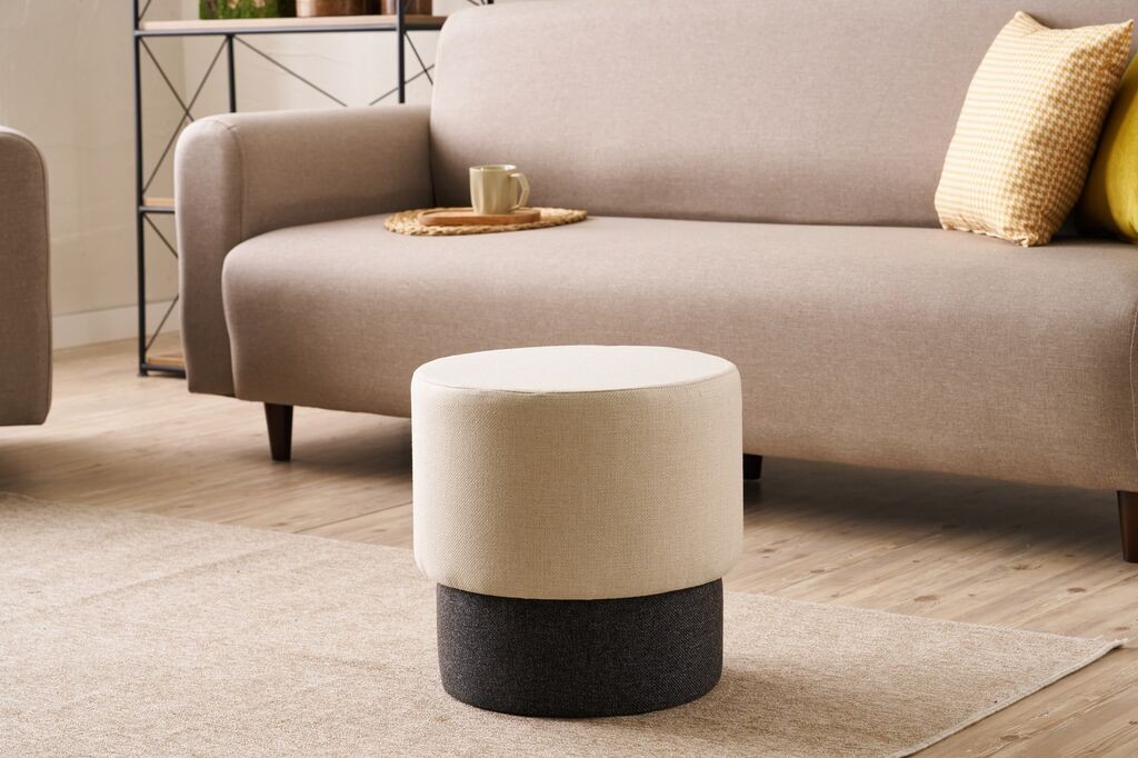 Столче за софа Atelier del Patara, O40x40cm, крем боја