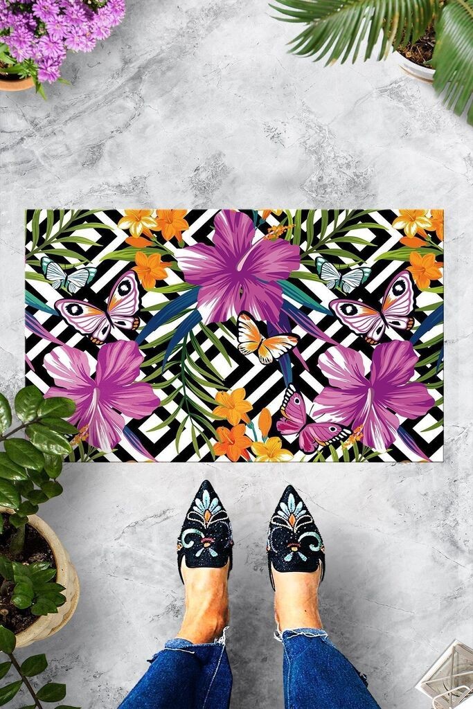 Подлога за врата Conceptum Hypnose Flower Garden, 40x60 см, шарена