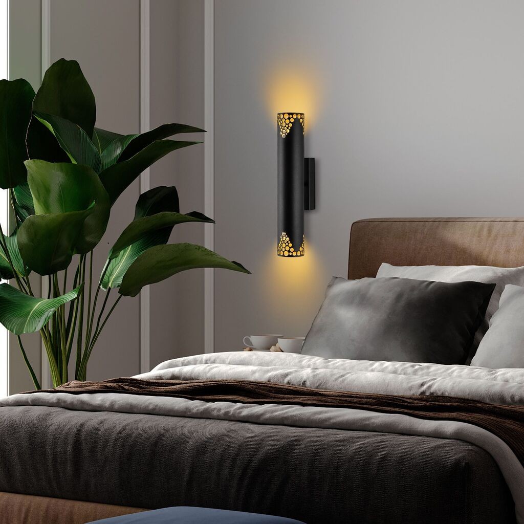 Opviq dzидна светилка Halo-15371, 8x40x13cm, IP20, црна