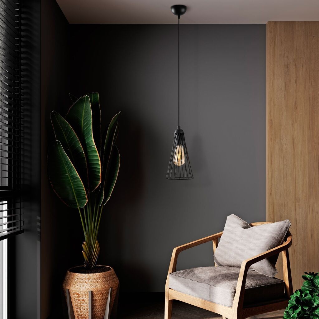 Opviq Luster Gridus-15411, 14x14x124cm, IP20, црна