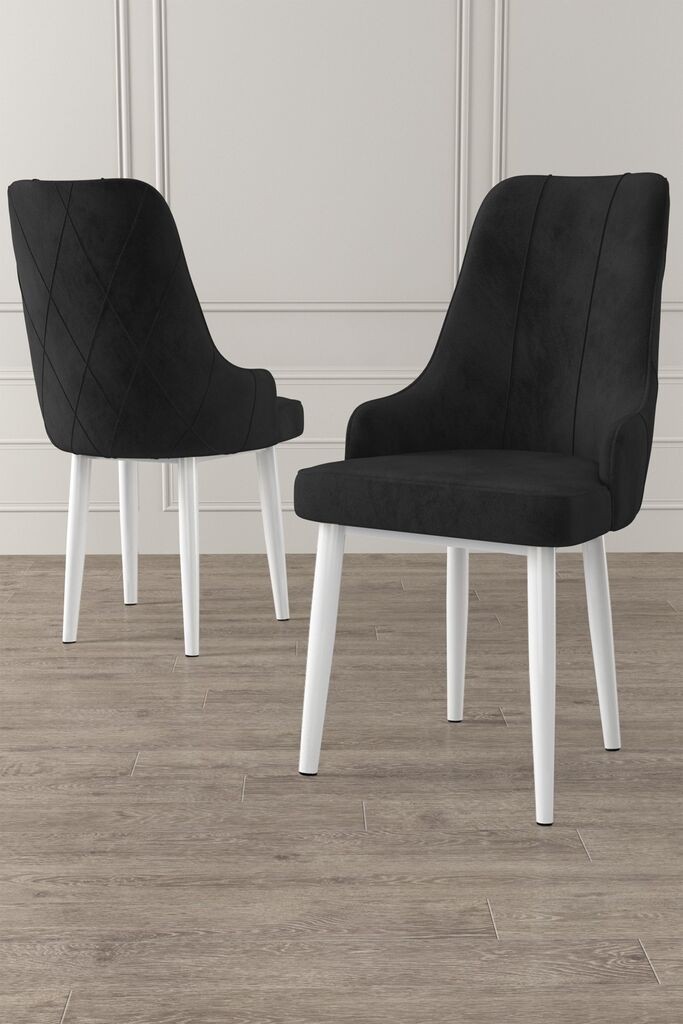 Комплет столчиња Hanah Home Trex, 46x95x42 см, 4 парчиња, црно-бели