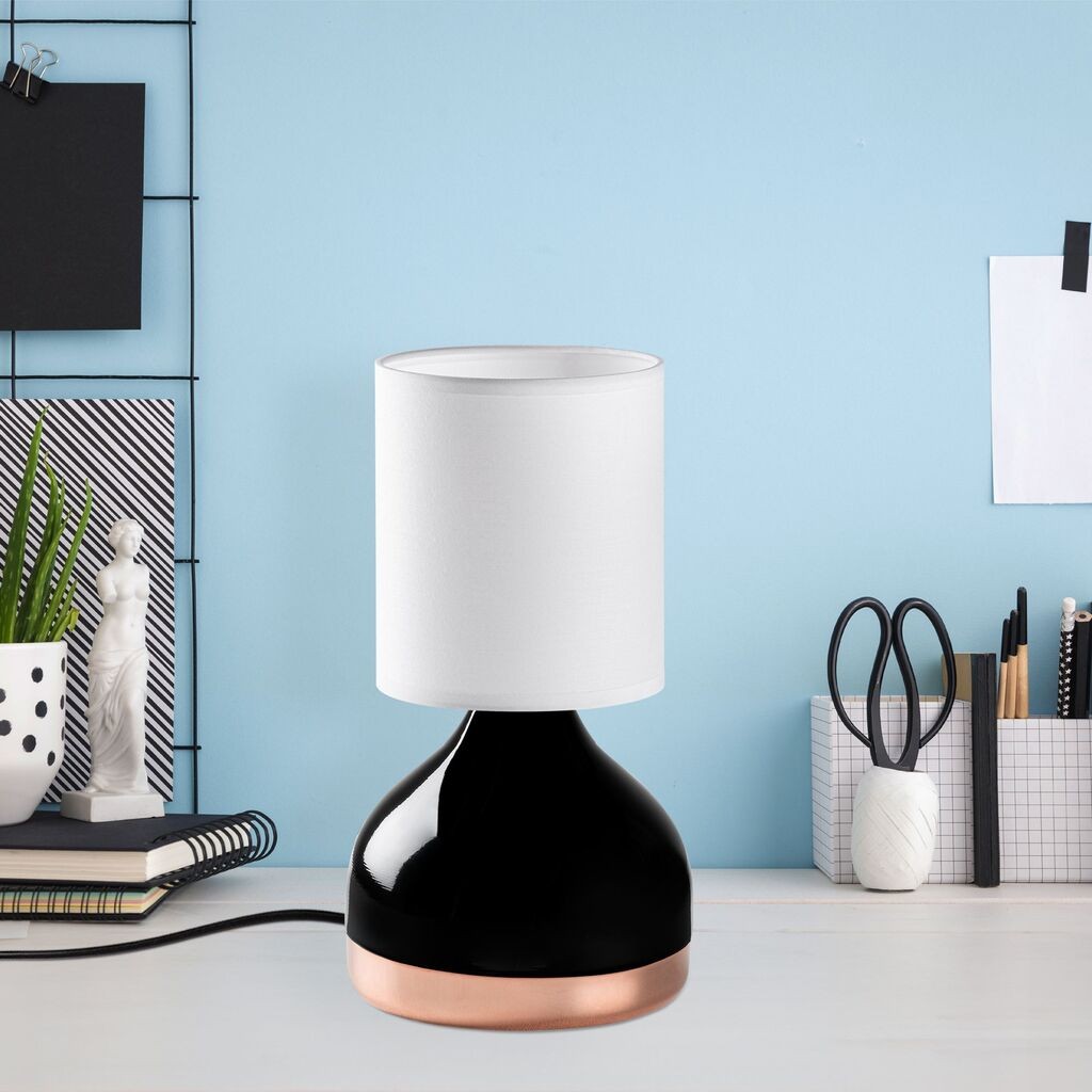 Столна ламба Opviq 8013, 17x17x33 см, IP20, црно-бела