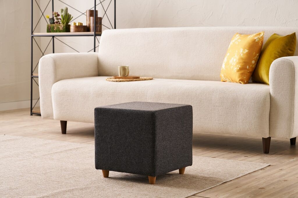 Столче Atelier del Sofa Olympos, 40x40x40cm, Антрацит