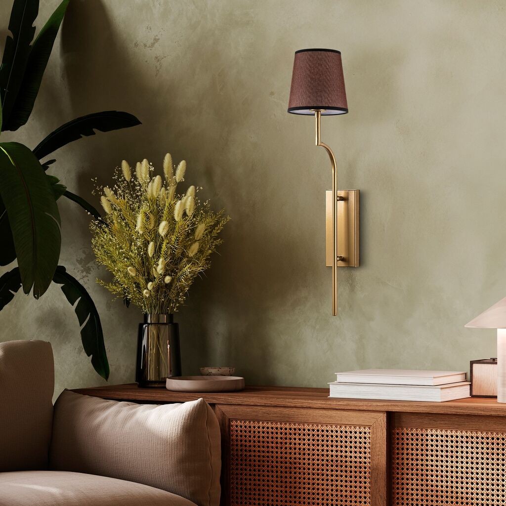 Opviq dzидна светилка Lumora-15332, 16x22x72cm, IP20, златно-кафеава боја