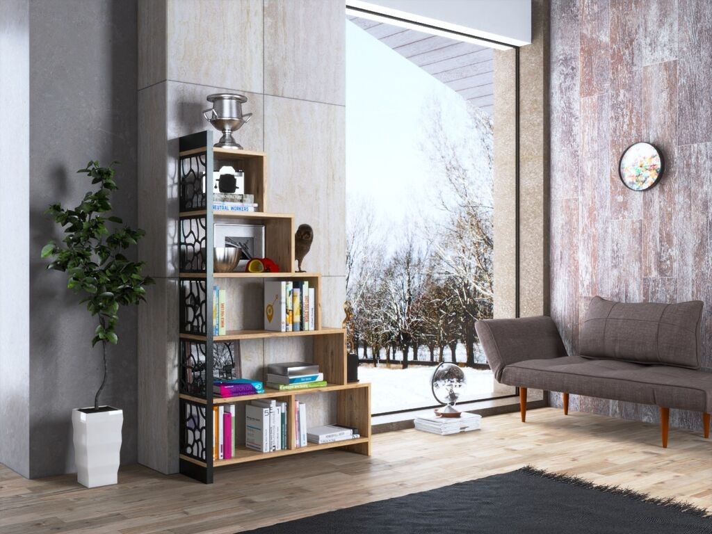 Полица за книги Hanah Home FRN-12034, 120x145x25 см, кафеава