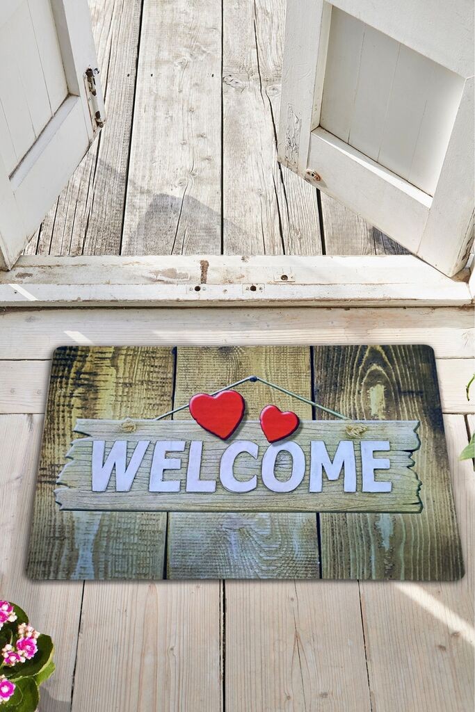 Conceptum Hypnose Mat Дрвено срце, 40x60 cm, Шарена