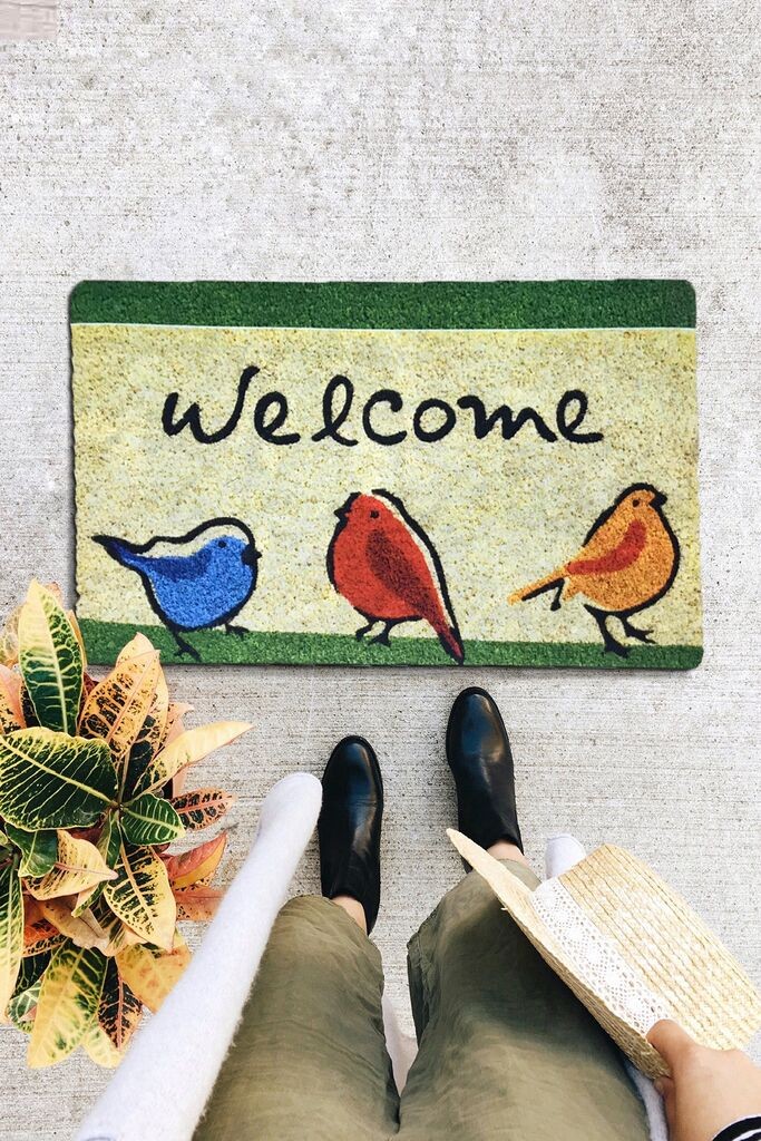 Подлога за врата Conceptum Hypnose Chirp Birds, 40x60 см, шарена