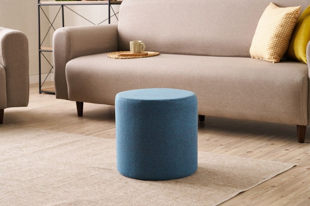 Atelier del Sofa Stool Bitez, O40x40cm, сива боја