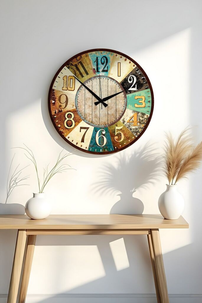 Wallity dzиден часовник Huhuas00007, 50x50 см, шарен