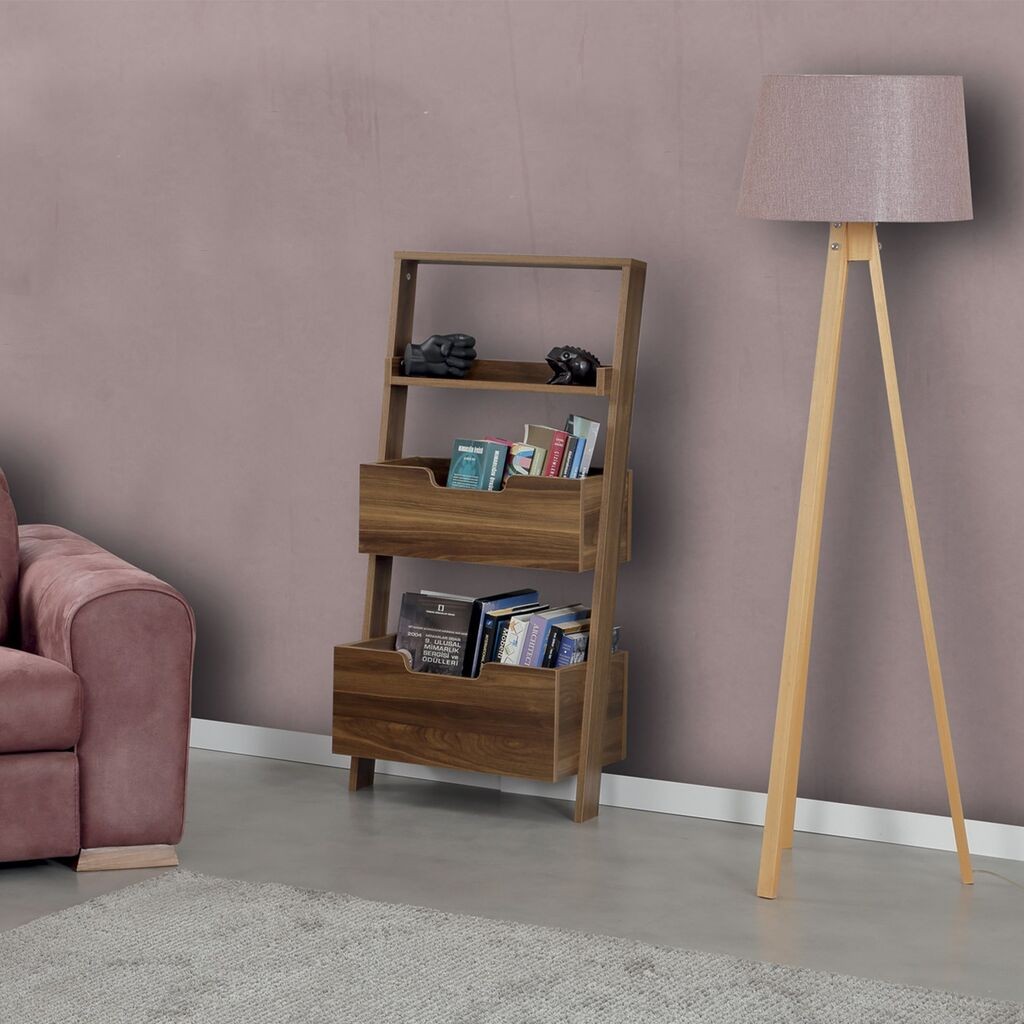 Ниска полица за книги Hanah Home, 59x120x35 см, орев