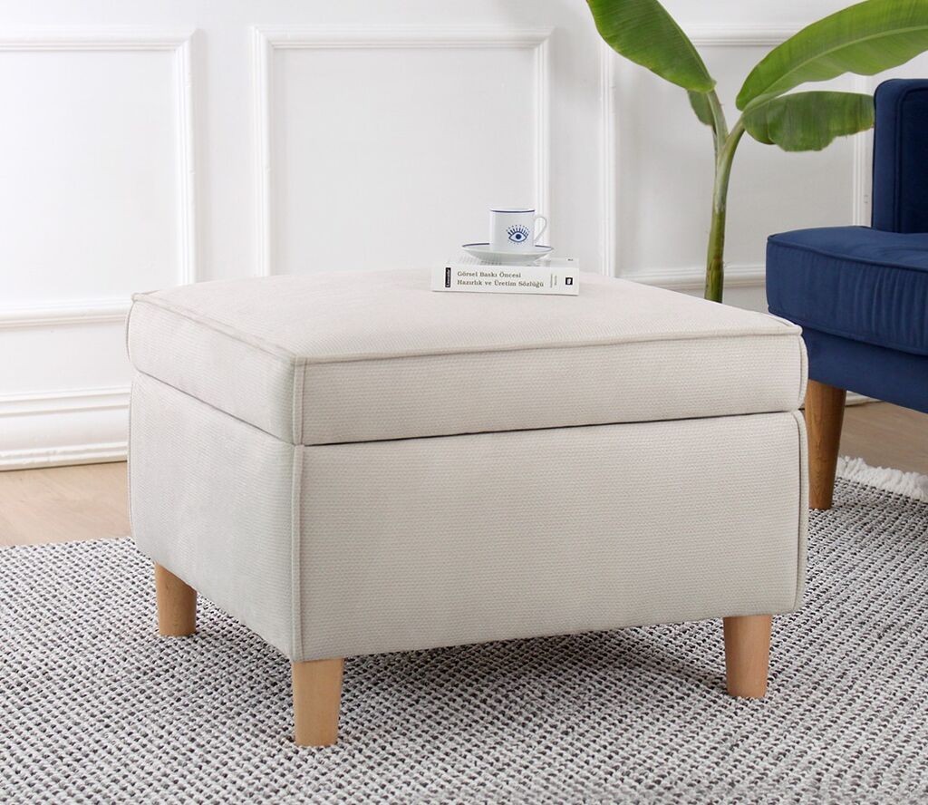 Столици за софа Atelier del Roscen, 63x43x63 см, светло сиви