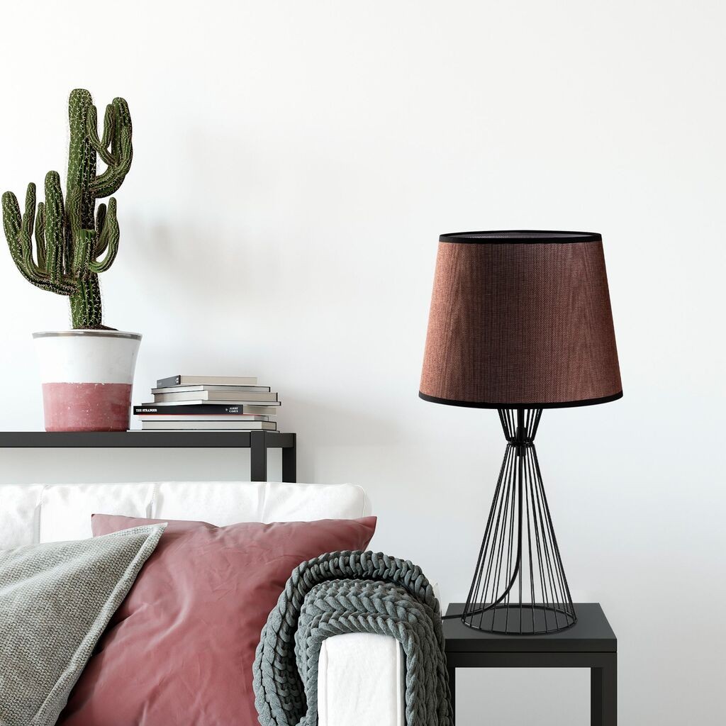 Столна ламба Opviq Telis-5372, 28x28x55 см, IP20, кафеаво-црна