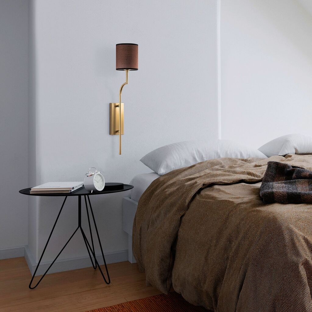 Opviq dzидна светилка Lumora-15338, 14x22x72cm, IP20, златно-кафеава боја