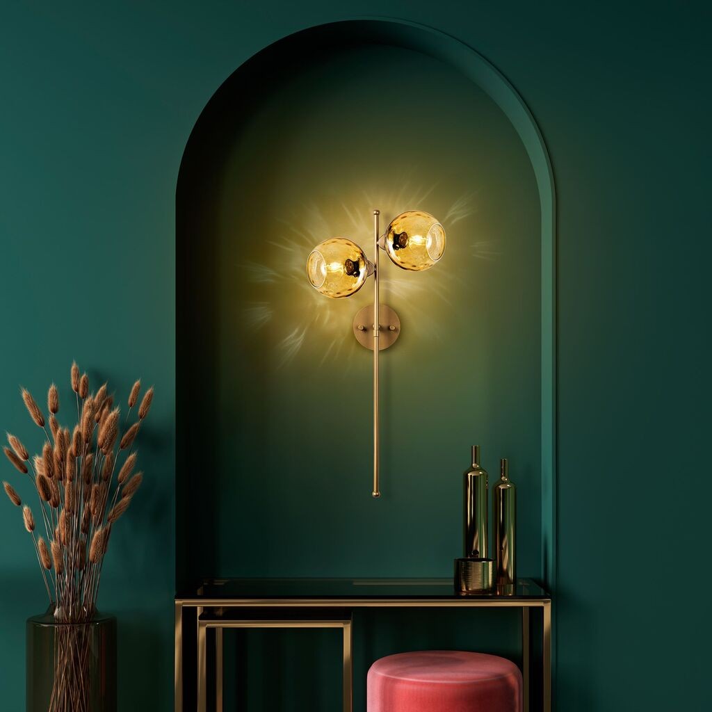 Opviq dzидна светилка Benek-15-14424, 35x25x72cm, IP20, златна боја