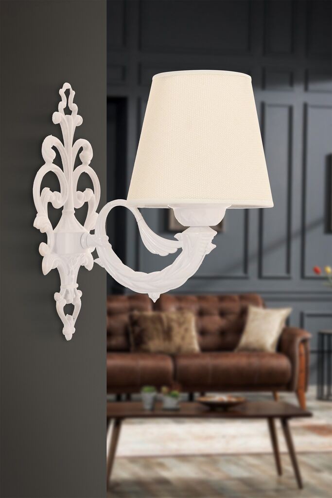 Opviq dzидна светилка Лили, 15x10x13 см, IP20, крем-бела