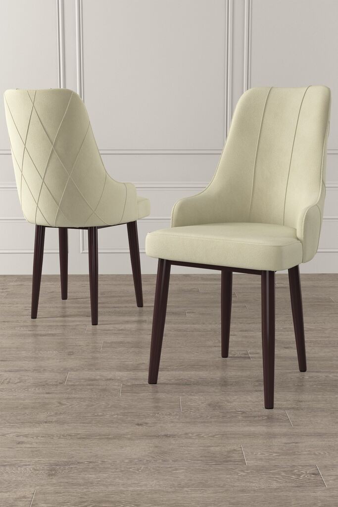 Комплет столчиња Hanah Home Trex, 46x95x42 см, 2 парчиња, кремасто-кафеава