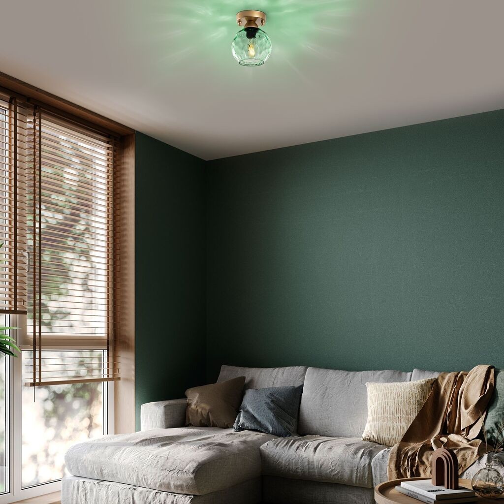 Opviq dzидна светилка Benek-15-14385, 15x15x18cm, IP20, златна боја