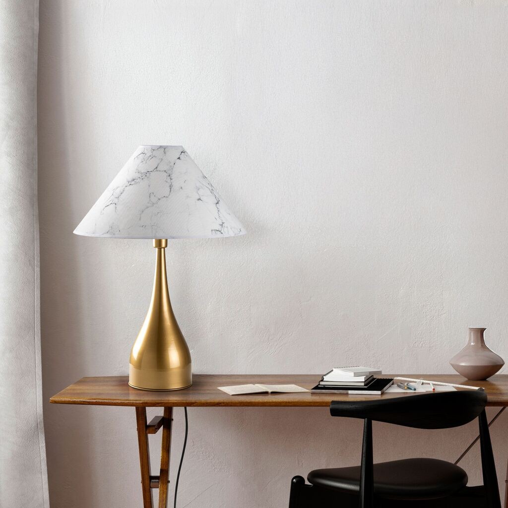 Столна ламба Opviq Luna-15275, 50x50x68 см, IP20, златно-бела боја