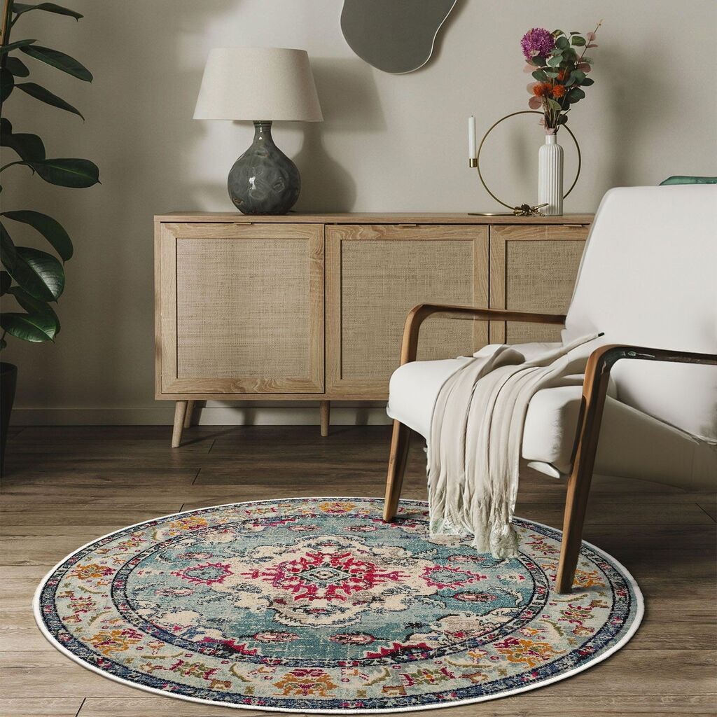 Conceptum Hypnose тепих Woopamuk495, 150x150cm, тиркизна