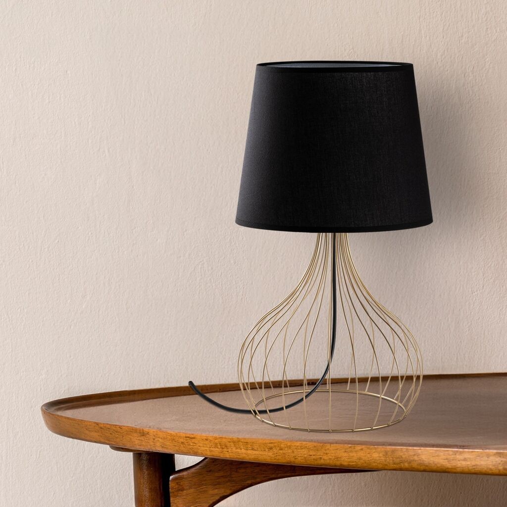 Столна ламба Opviq Telis-5401, 28x28x51 см, IP20, црно-златна боја