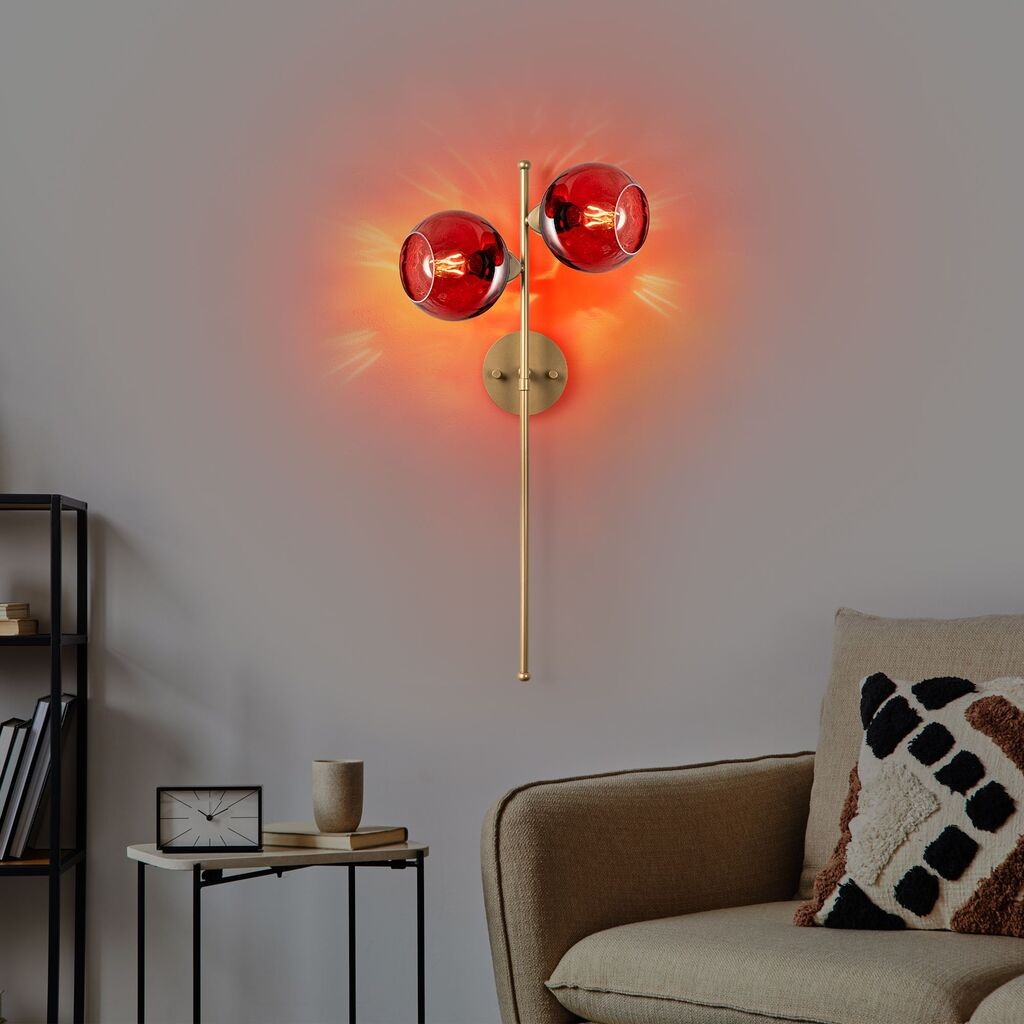 Opviq dzидна светилка Benek-15-14421, 35x25x72cm, IP20, златна боја