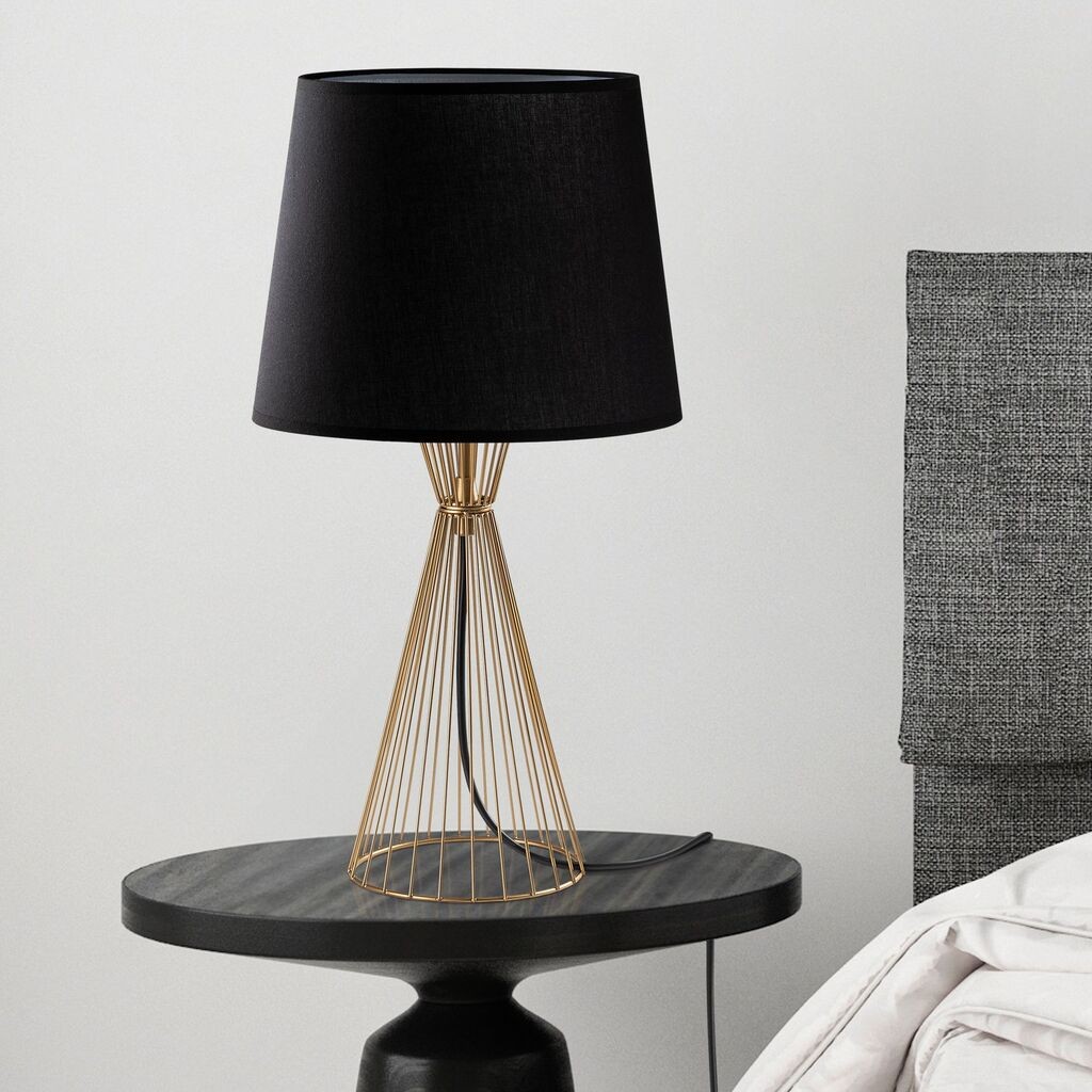 Столна ламба Opviq Telis-5381, 28x28x55 см, IP20, црно-златна боја