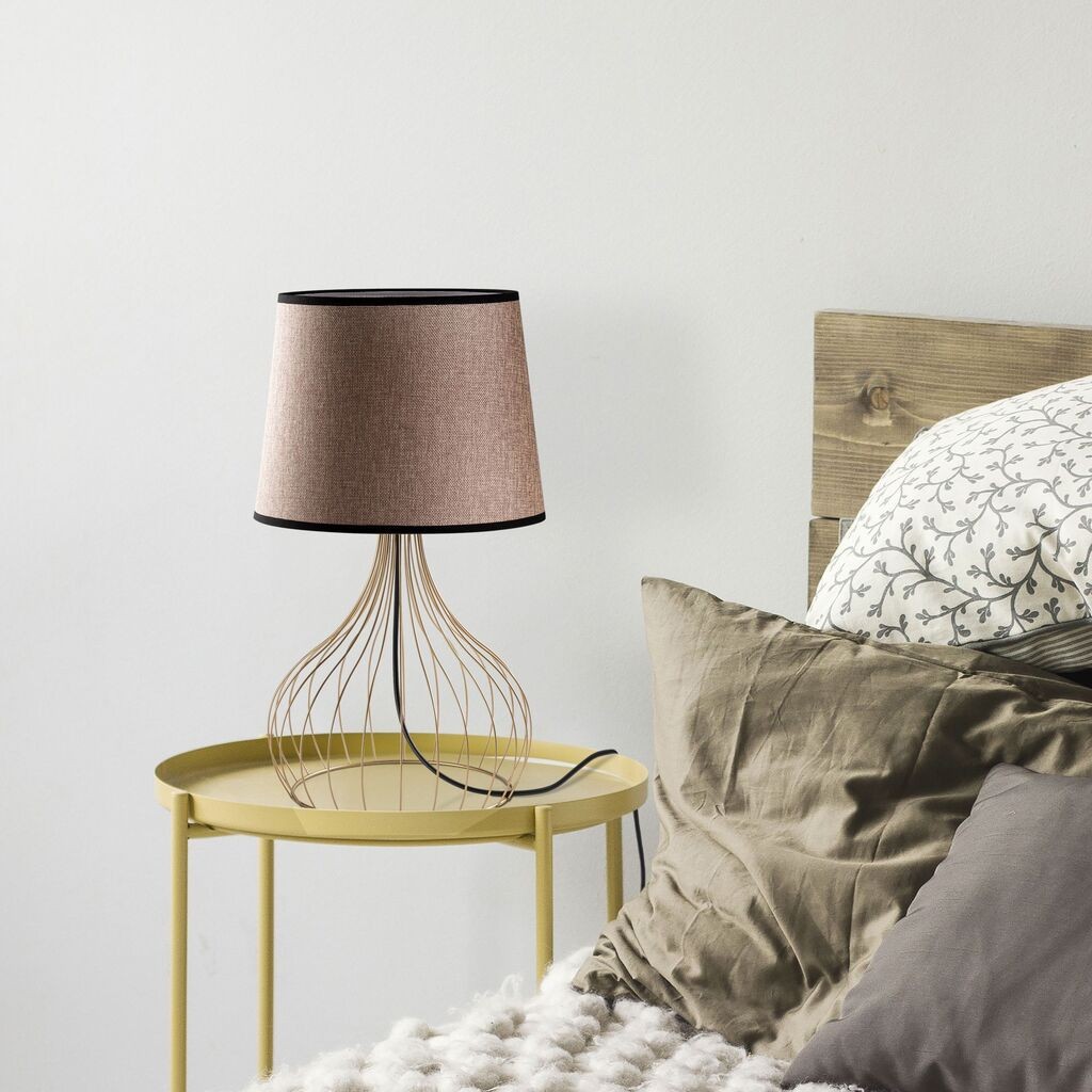 Столна ламба Opviq Telis-5403, 28x28x51 см, IP20, златно-кафеава боја