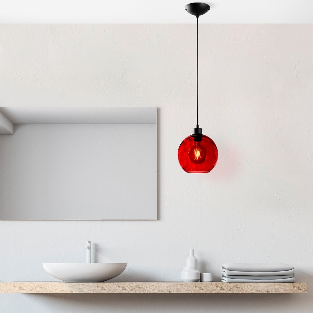 Opviq Luster Benek-20-14301, 20x20x120, IP20, црно-црвена