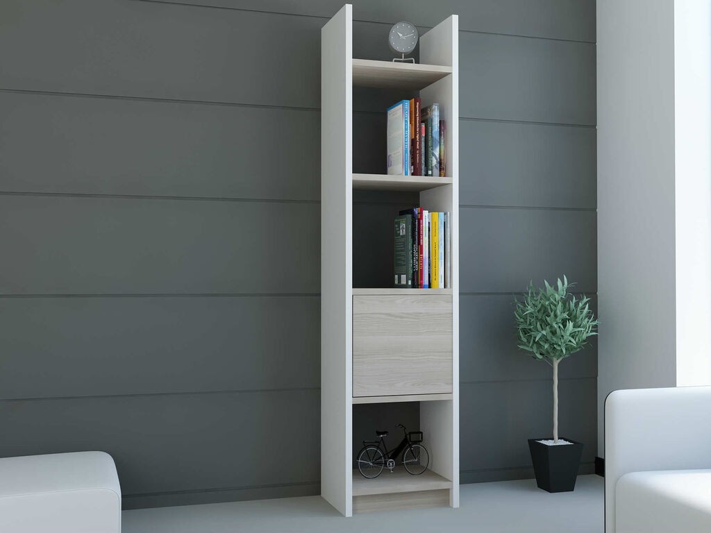 Полица за книги Hanah Home Esby 103, 150 см, бела