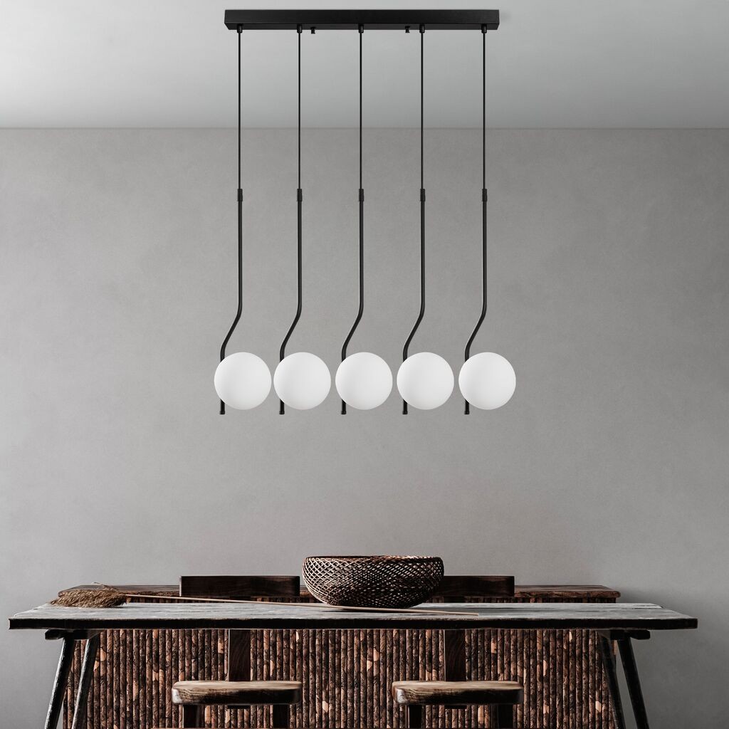 Opviq Luster Tulip-13829, 80x15x110cm, IP20, црно-бело