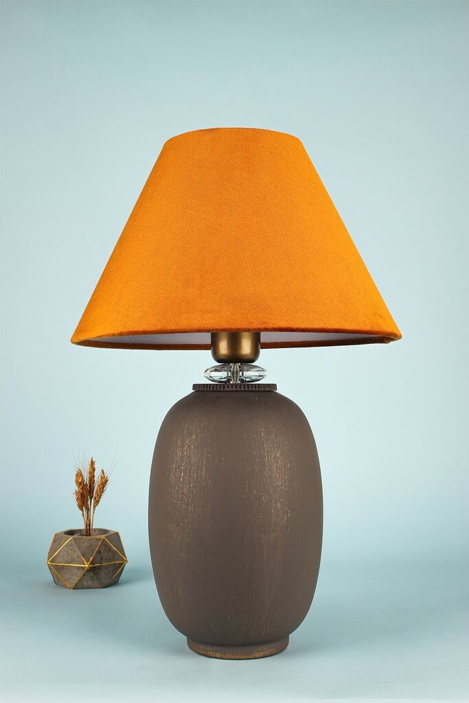 Столна ламба Opviq BK022, O30,15 см, IP20, сиво-портокалова