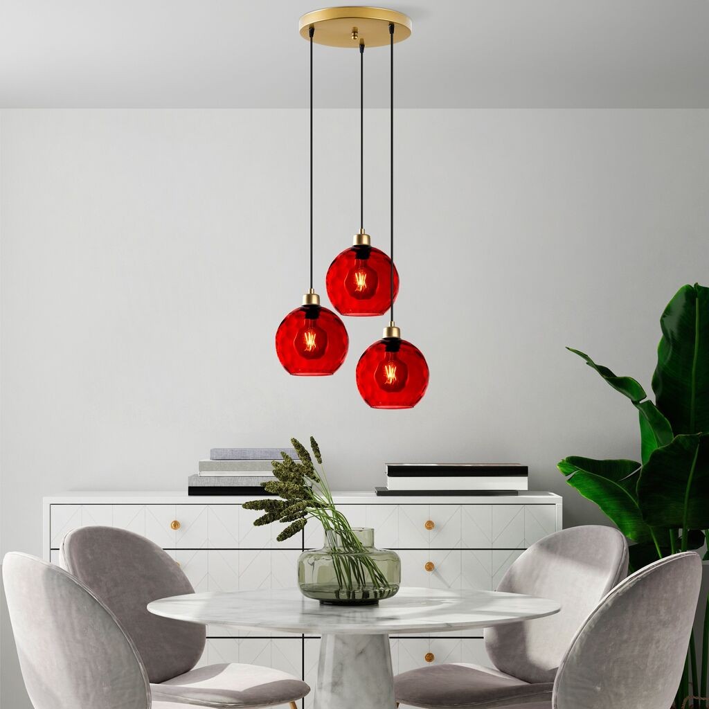 Opviq Luster Benek-20-14331, 44x44x120, IP20, златно-црвени бои