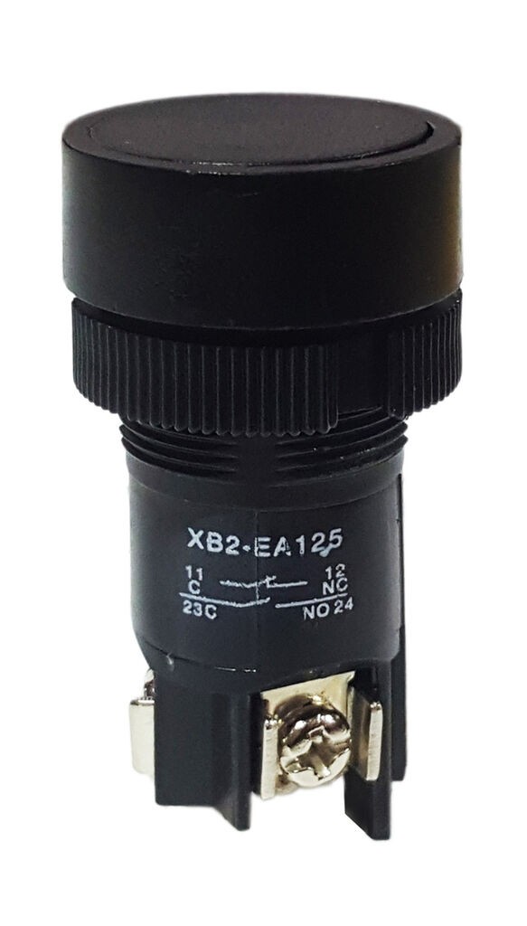 Alfa Electric Тастер црн NO+NC Ф-22мм EA125