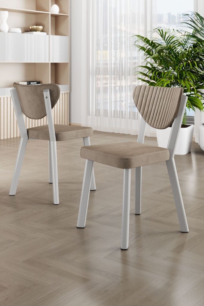 Комплет столчиња Hanah Home Arfe, 37x104x77 см, 6 парчиња, беж