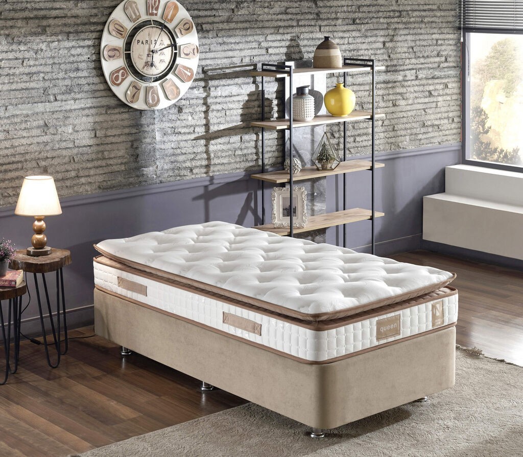 Душек Hanah Home со големина Queen, 90x200 см, бел