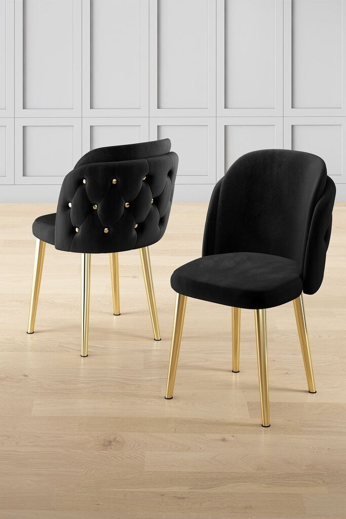 Комплет столчиња Hanah Home Axle, 85x59x98 см, 4 парчиња, црна