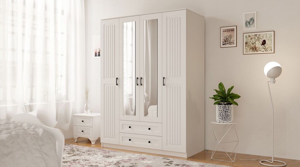 Гардеробер Hanah Home Rb-074, 140x184x52 см, бел