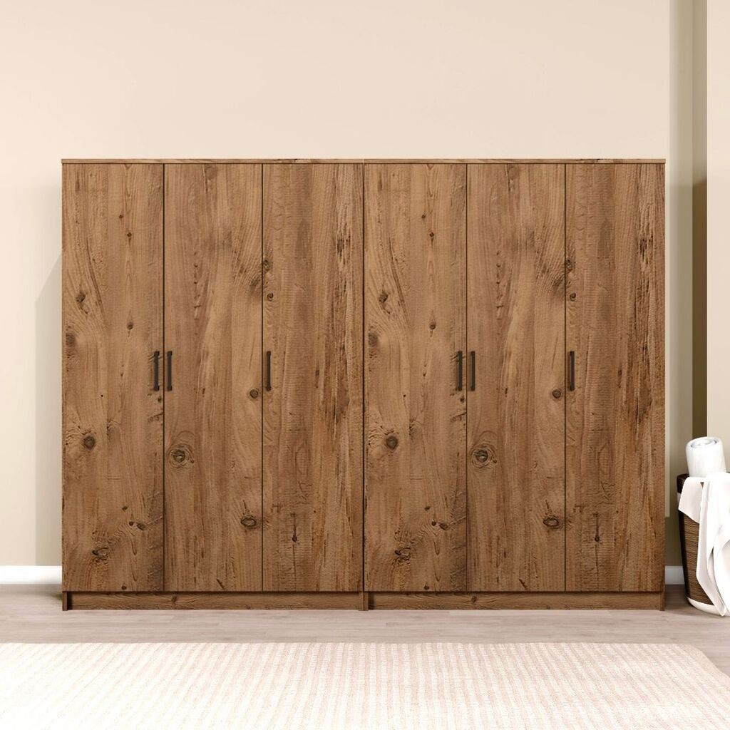 Гардеробер Hanah Home Kardelen 1600-120, 240x180x51.8 см, , кафеава