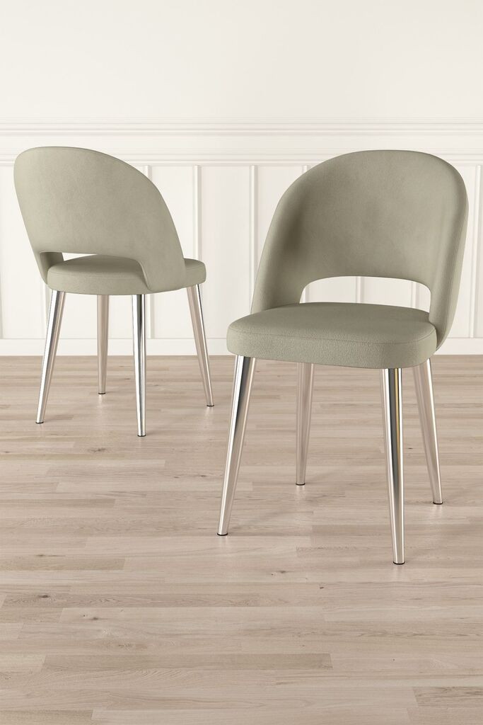 Комплет столчиња Hanah Home Pane, 85x59x146 см, 6 парчиња, крем боја