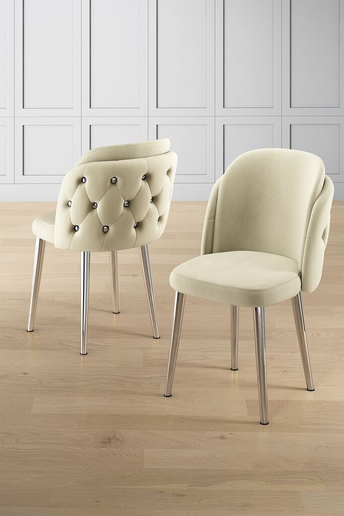 Комплет столчиња Hanah Home Axle, 85x59x98 см, 4 парчиња, крем боја