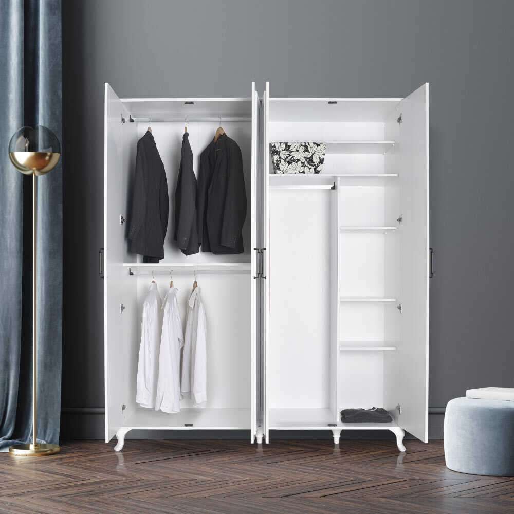 Гардеробер Hanah Home Grd-1040-Dd-3, 180x224x62 см, бел